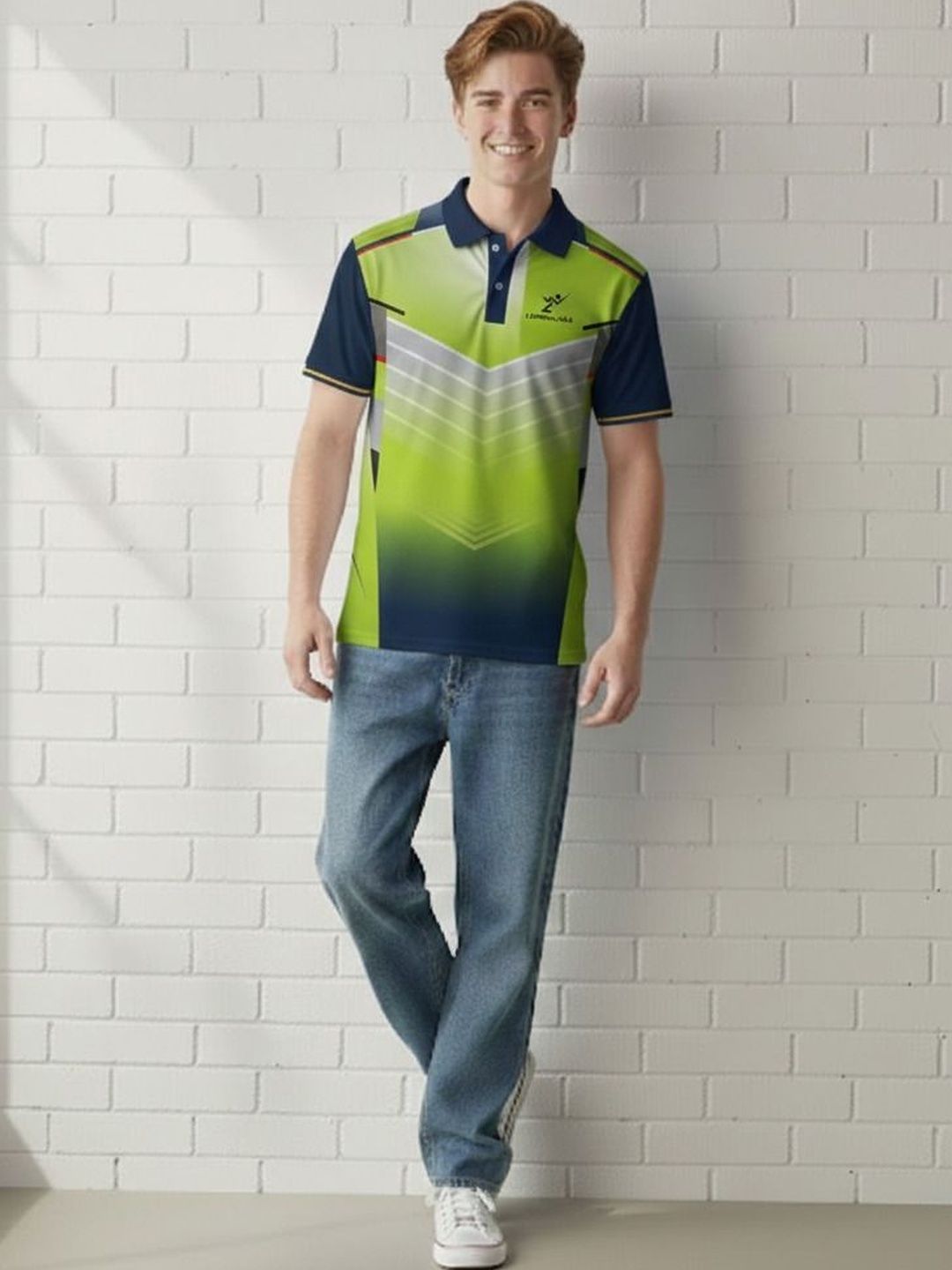 Lookswala Graphic Printed Polo Collar Regular Sleeves T-shirt