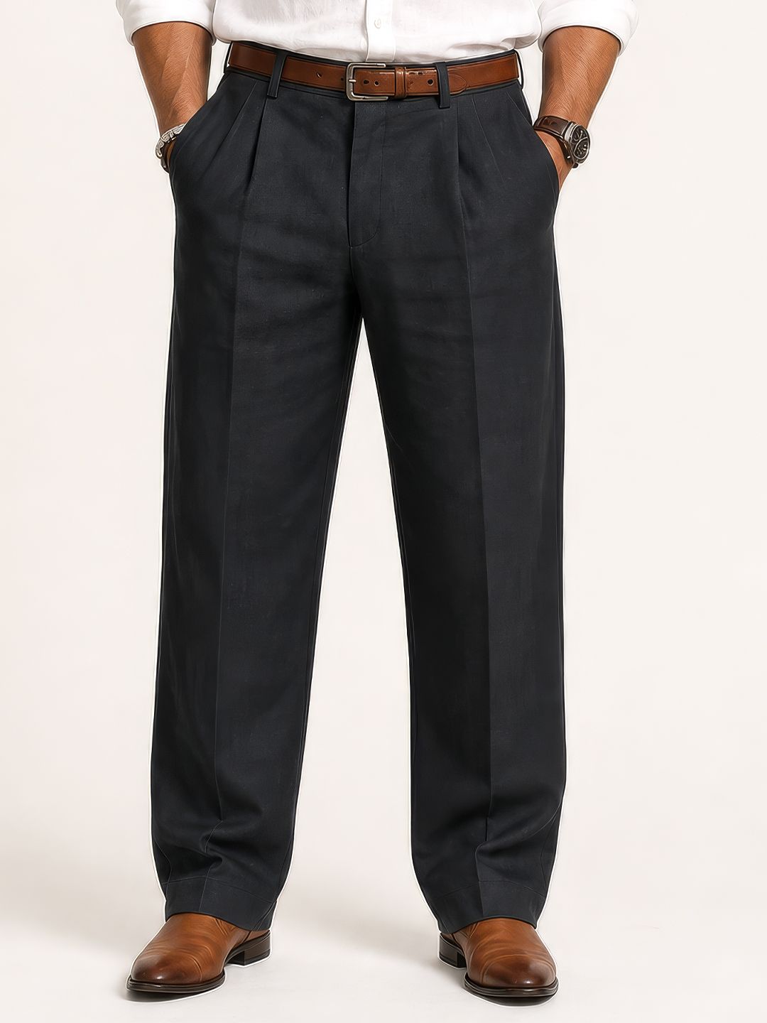 Suo Suo Men Pleated Trousers