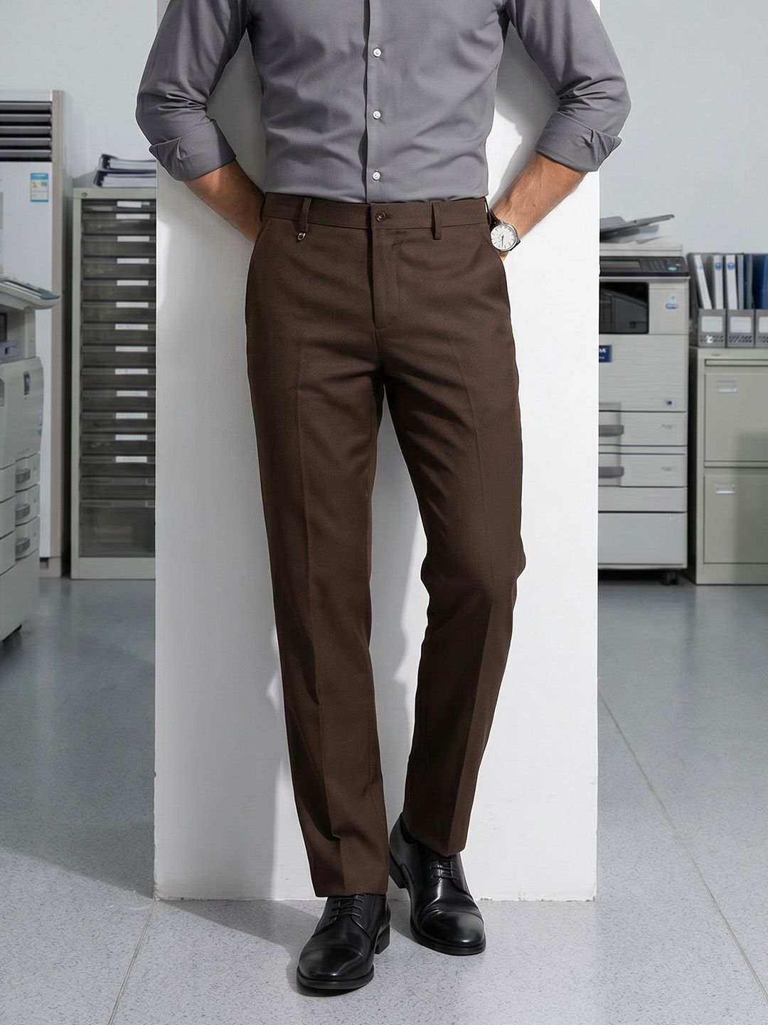 INVICTUS Men Slim Fit Formal Trousers