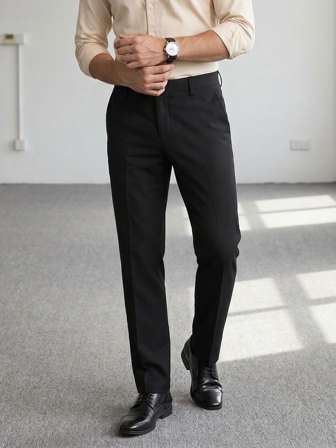 INVICTUS Men Slim Fit Formal Trousers