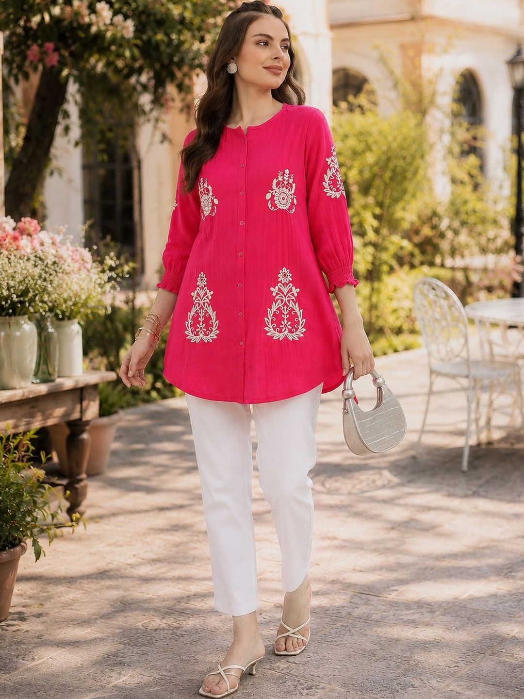 Nayam By Lakshita Women Ethnic Embroidered Thread Work Kurti