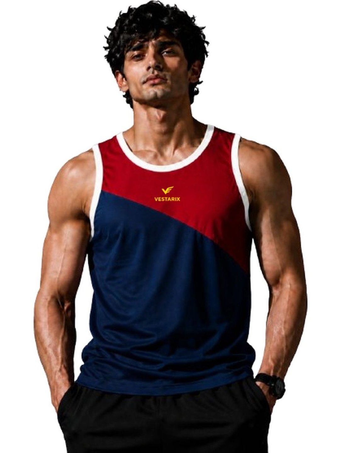 VTSPORTS Colourblocked Gym Vest
