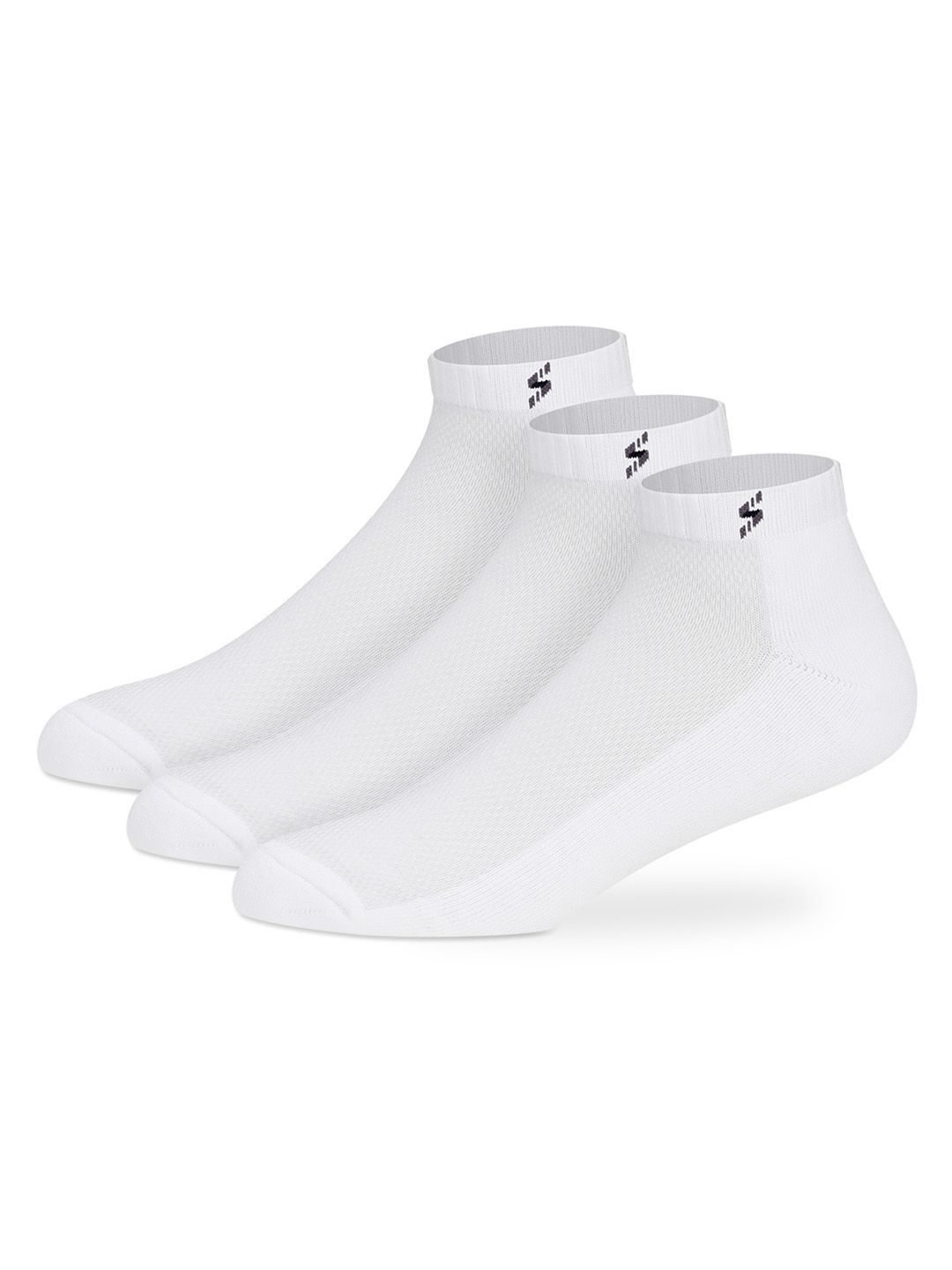 Supersox Men Pack Of 3 Solid Ankle-Length Cotton Socks