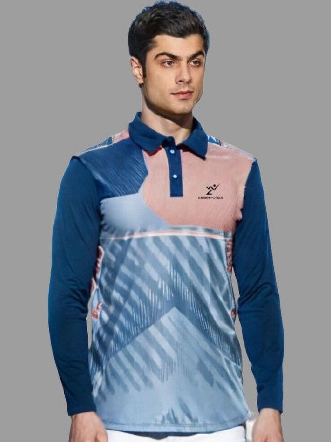 Lookswala Men Printed Polo Collar Pockets T-shirt