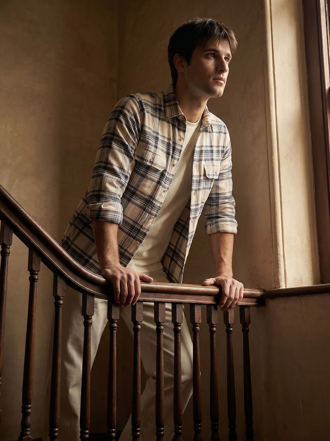 THE SHIRT CODE Tartan Checked Casual Shirt