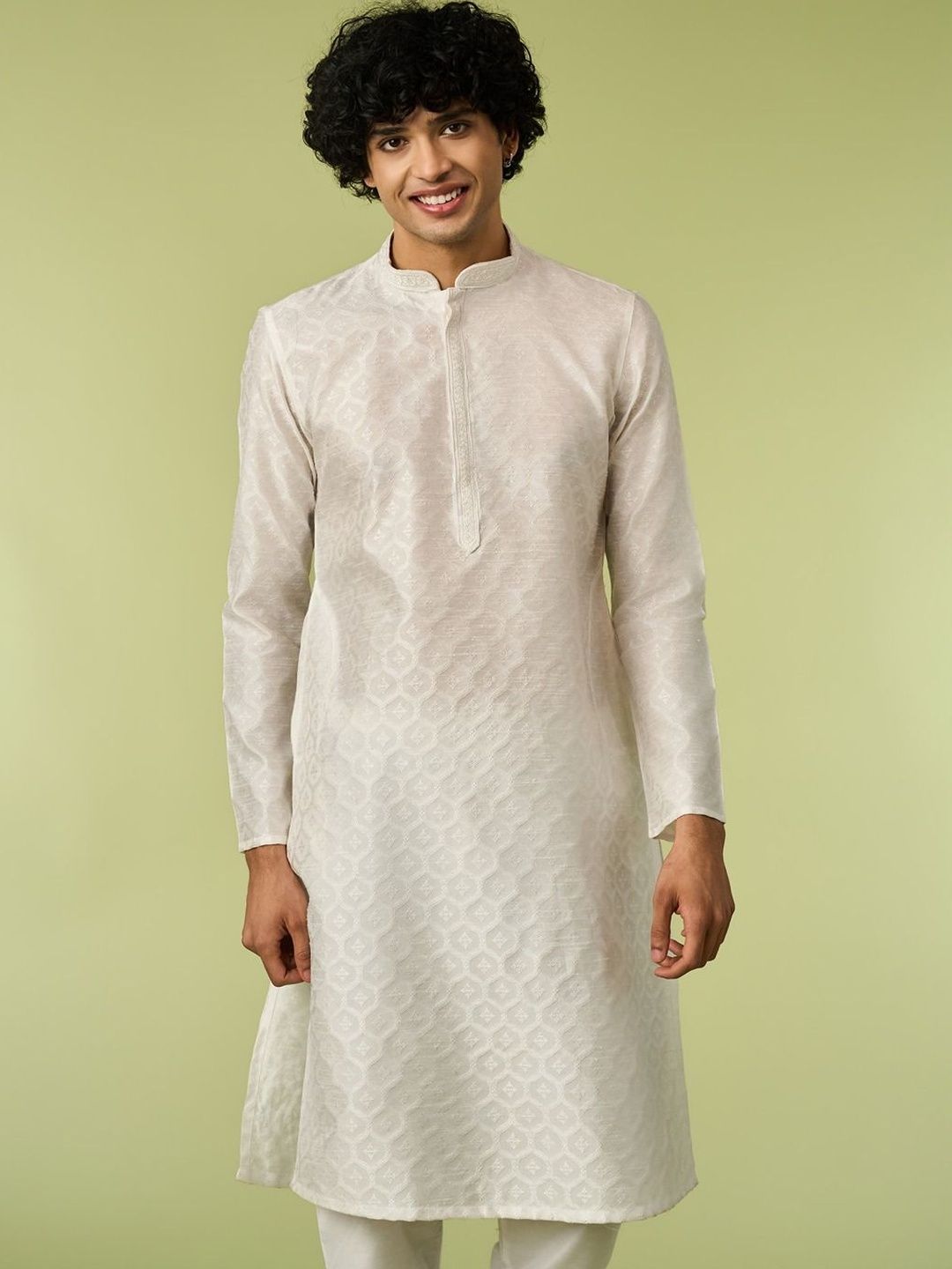 Diwas by Manyavar Self Design Men Kurta