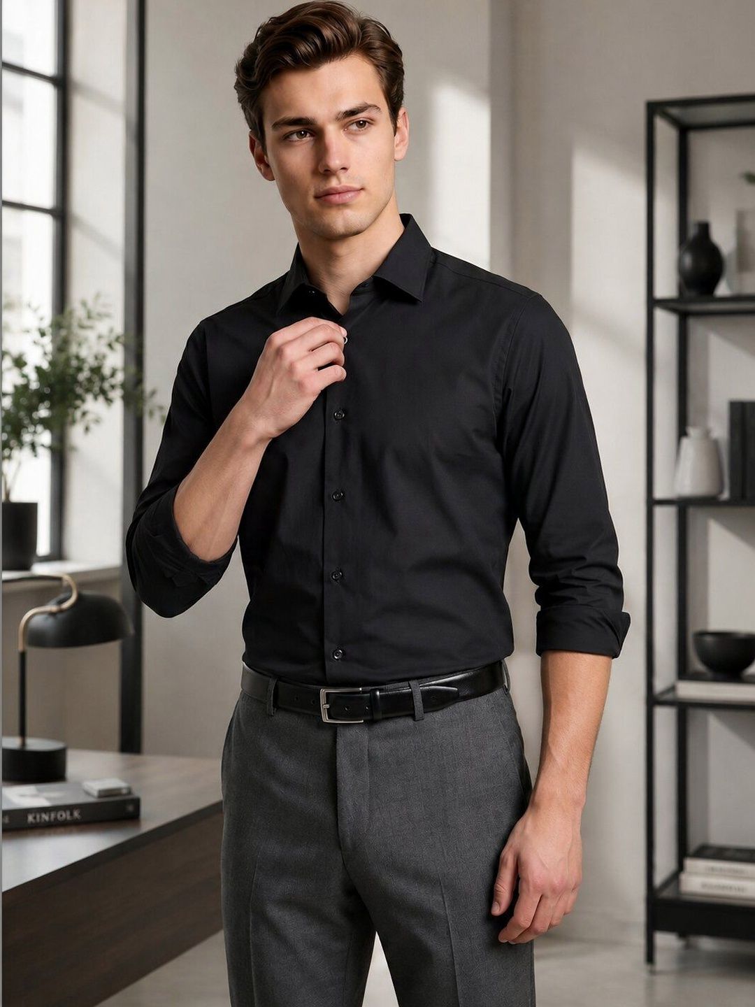 Turtle Men Standard Slim Fit Formal Shirt