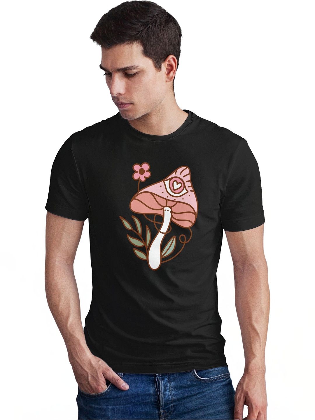 Seekbuylove Men Printed Bio Finish T-shirt