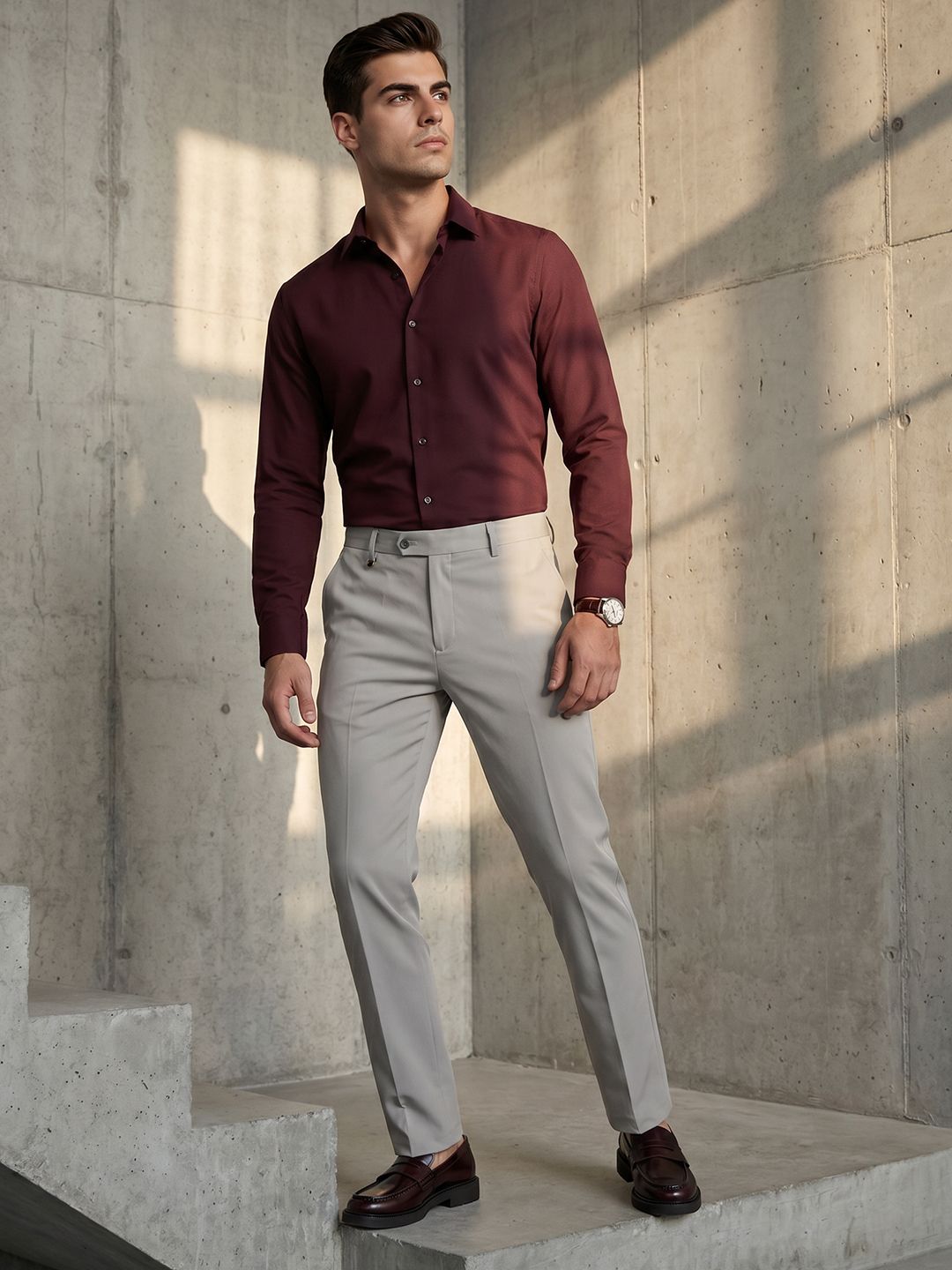 INVICTUS Men Regular Fit Formal Trousers
