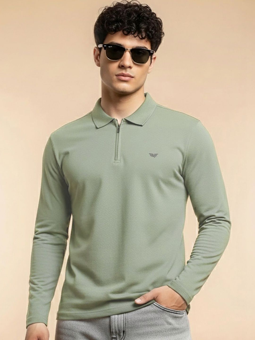 XYRIS Men Polo Collar T-shirt