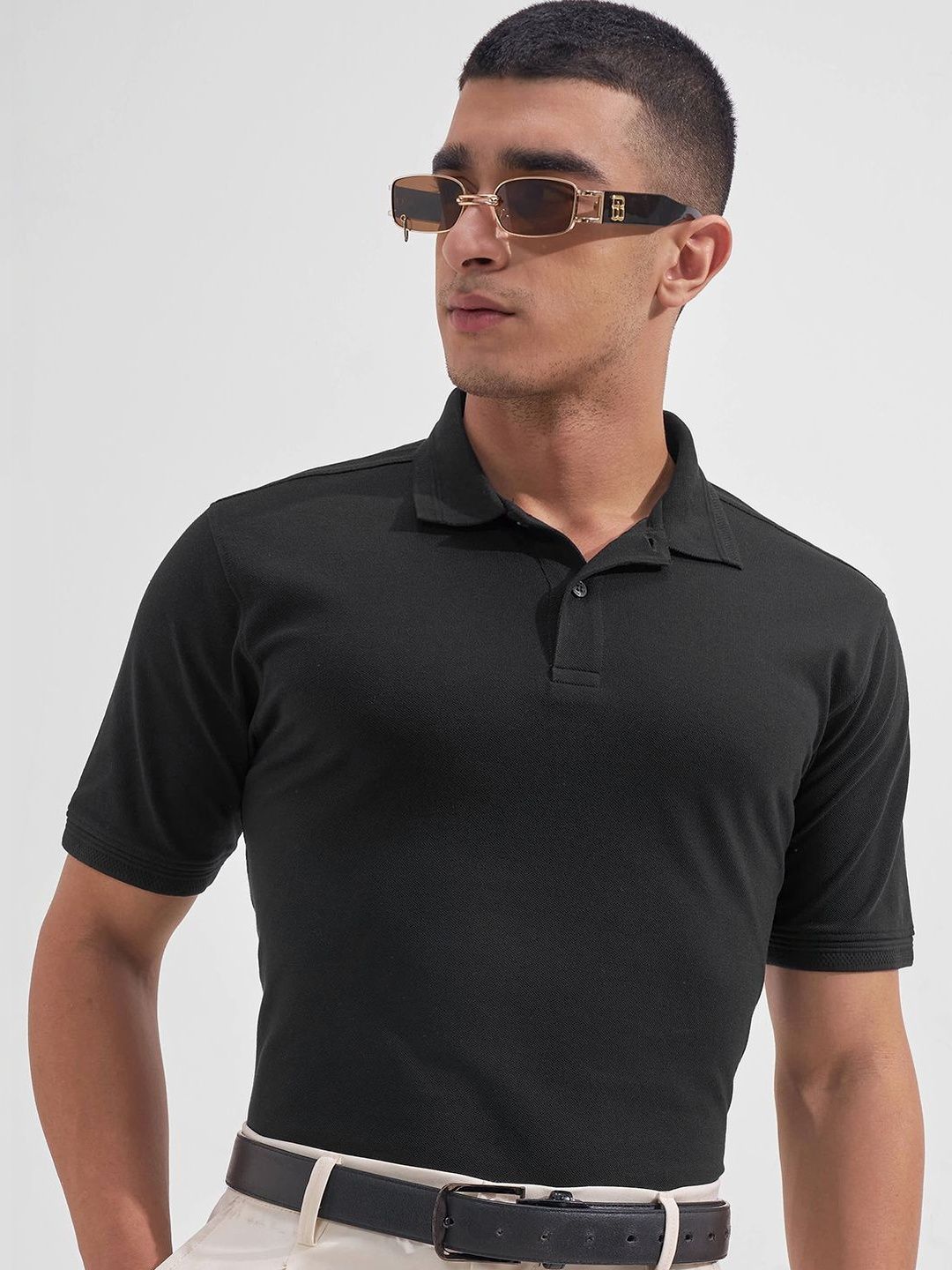 Men Cotton Tshirts HIGHLANDER Men Polo Collar T-shirt