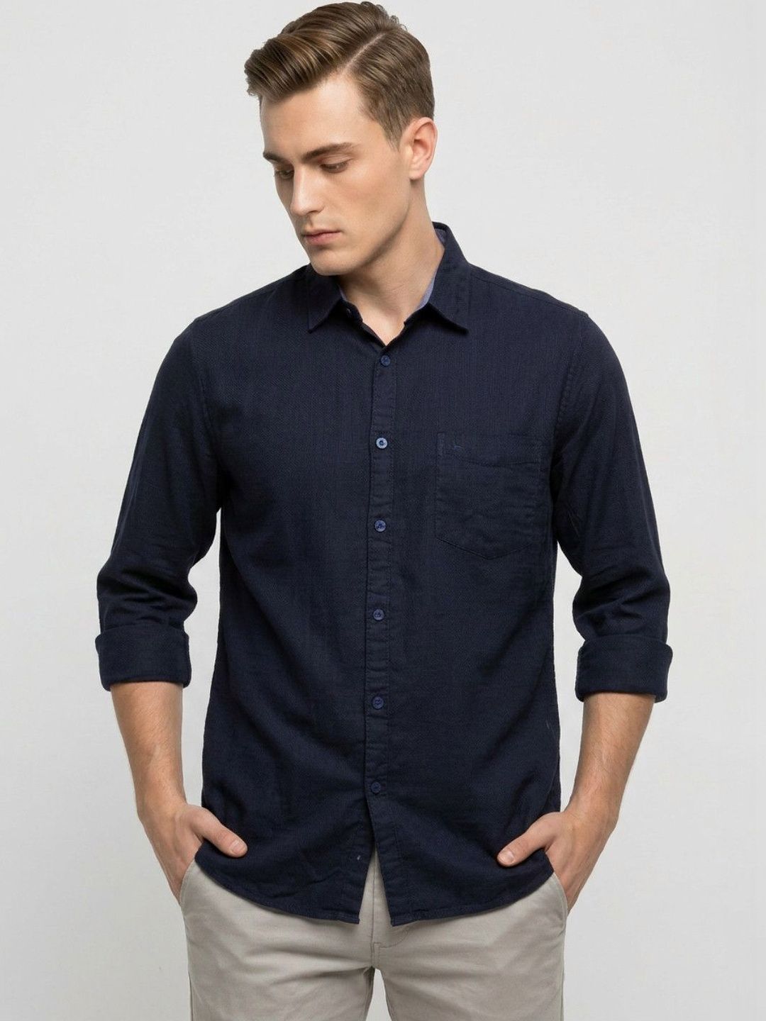 Parx Men Slim Fit Casual Shirt