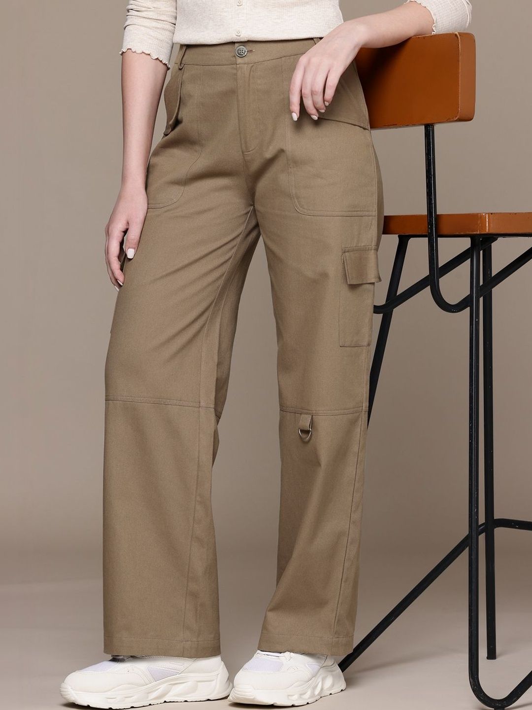 CORSICA CORSICA Women Relaxed High-Rise Cargos Trousers