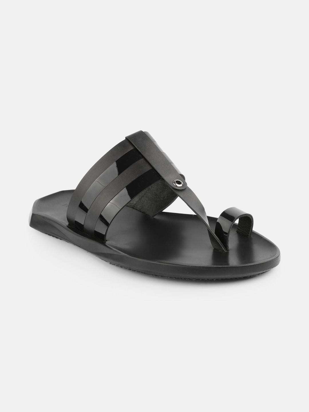 Metro Men Striped Thong Flip-Flops