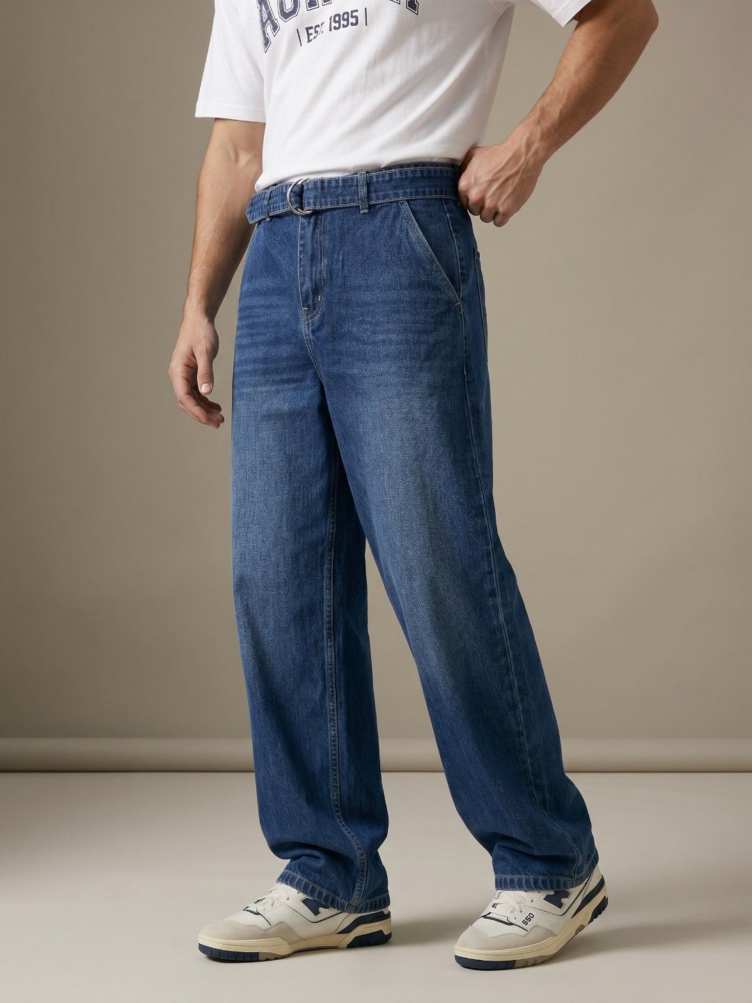 glitchez Men Regular Fit Mid-Rise Light Fade Jeans