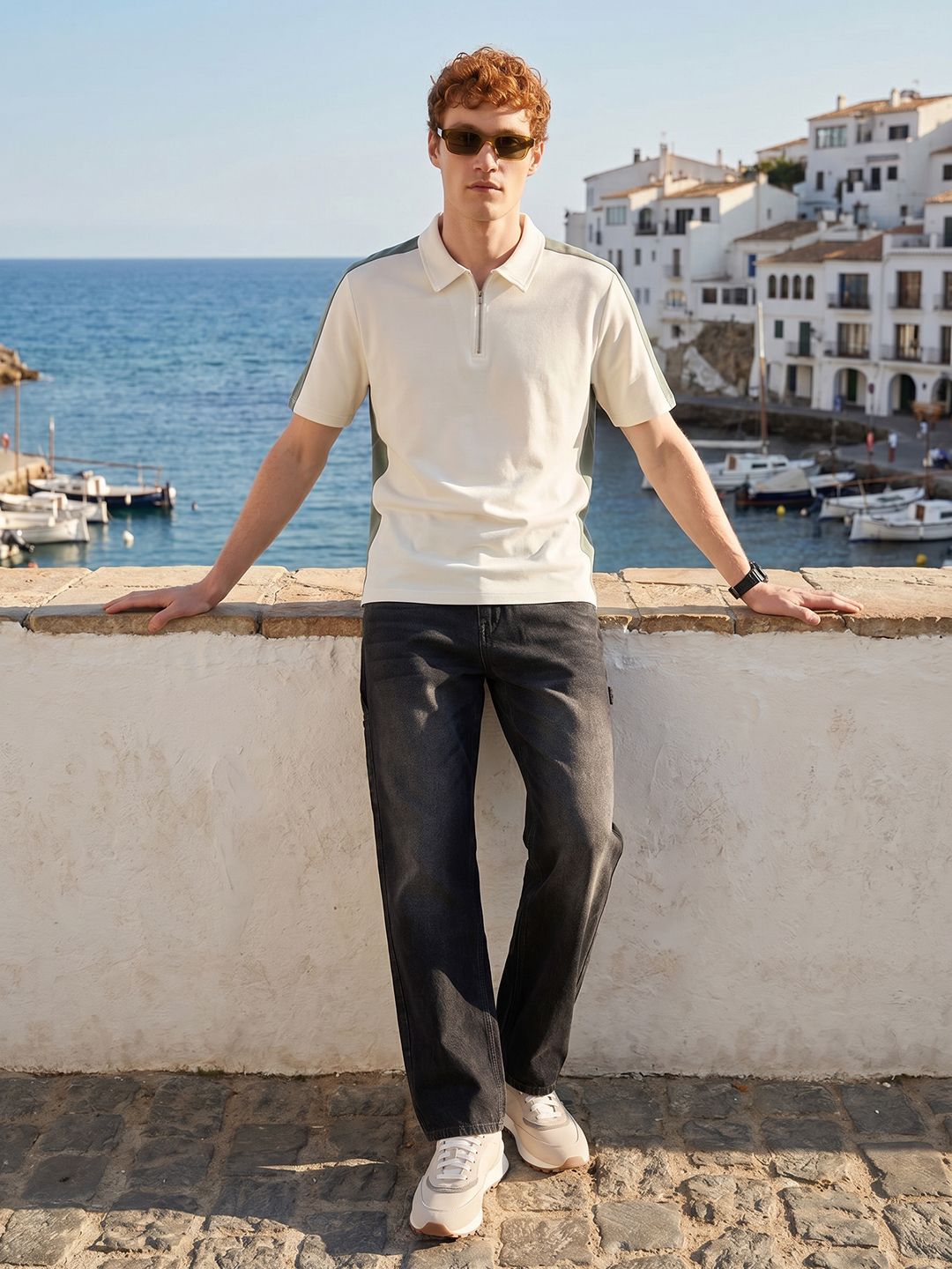Mast & Harbour Men Straight Fit Stretchable Jeans