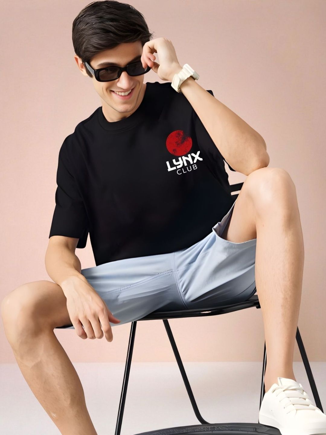 THE RICH STATE Graphic Printed Round Neck Short Sleeves Relaxed Fit T-shirt