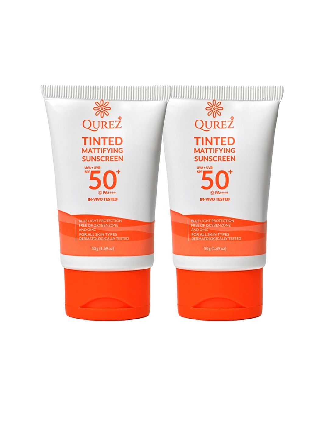 Buy QUREZ 2-Pcs Bluelight Protection Tinted Mattifying Sunscreen