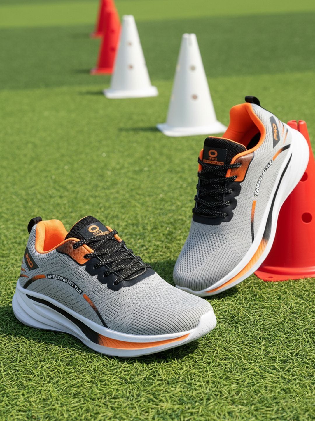 Khadims Men Textile Running Non-Marking Shoes