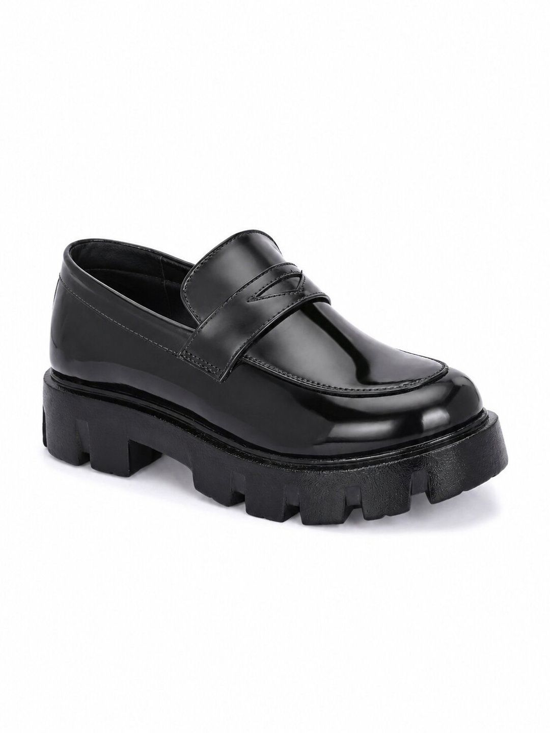 Hirels Men Round Toe Slip-On Formal Chunky Loafers
