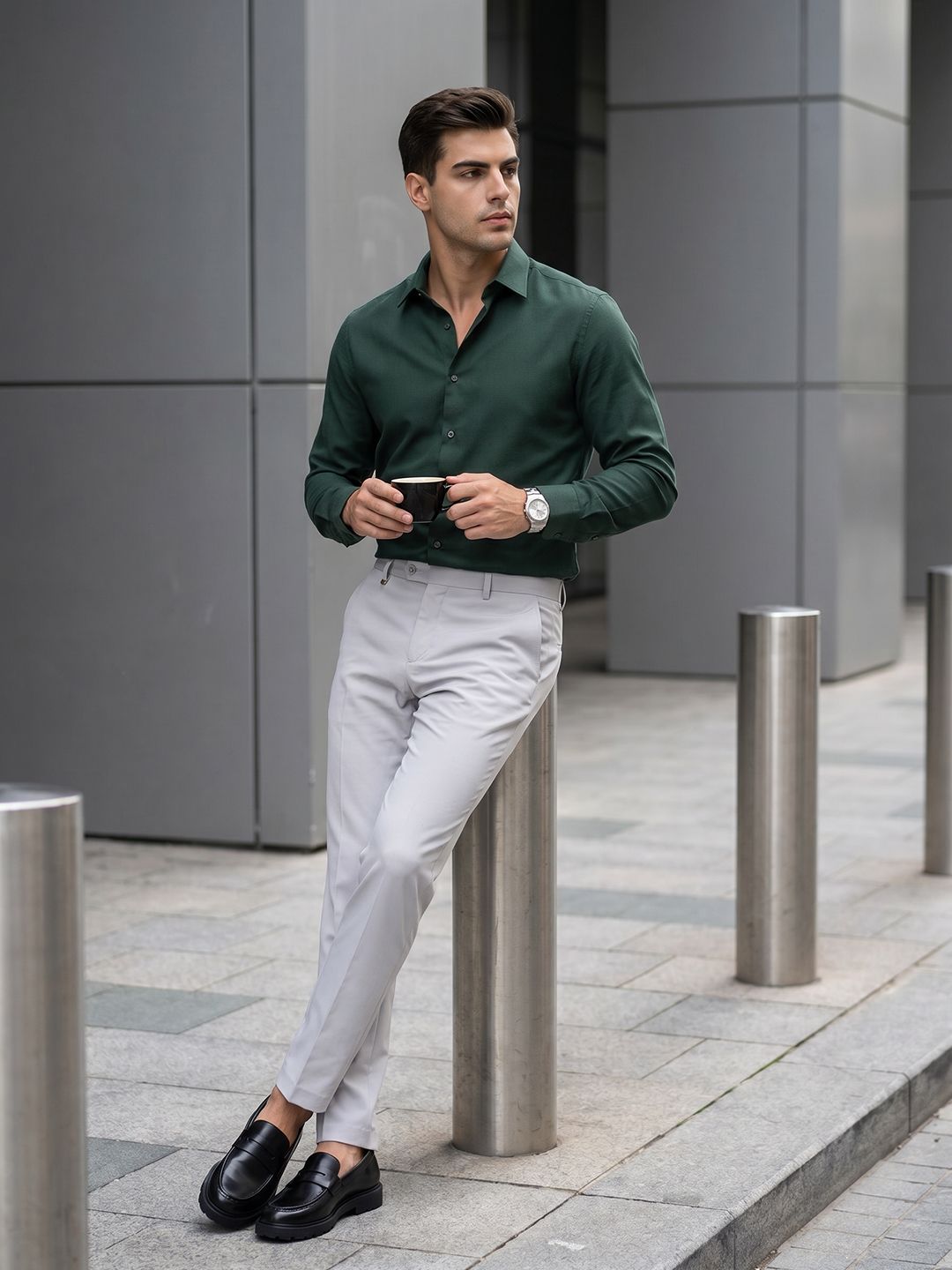 INVICTUS Men Regular Fit Formal Trousers