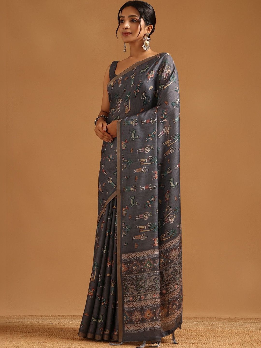 Soch Soch Kalamkari Art Silk Saree