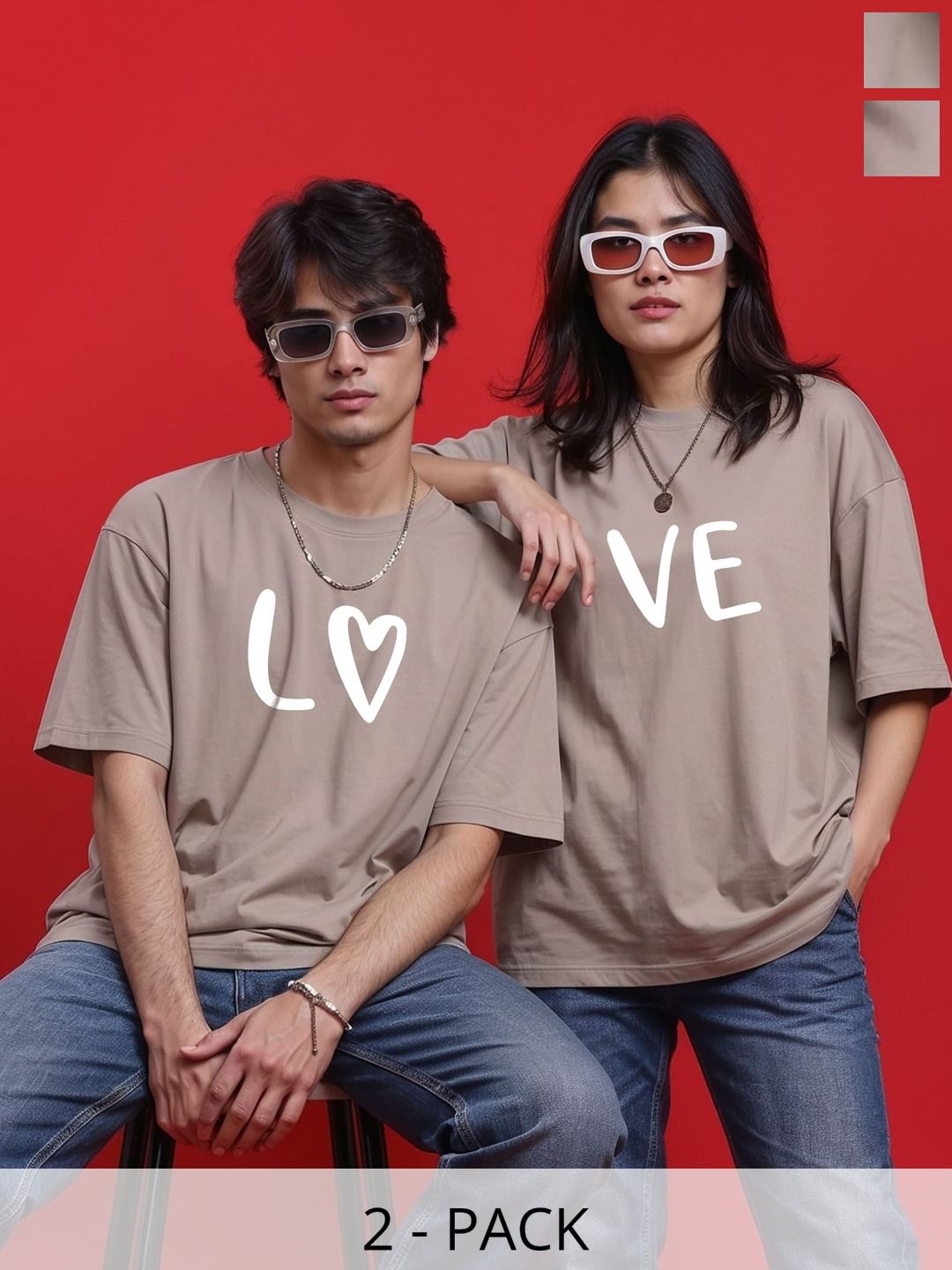 BAESD Unisex Typography 2 Printed Drop-Shoulder Sleeves Twistform T-shirt