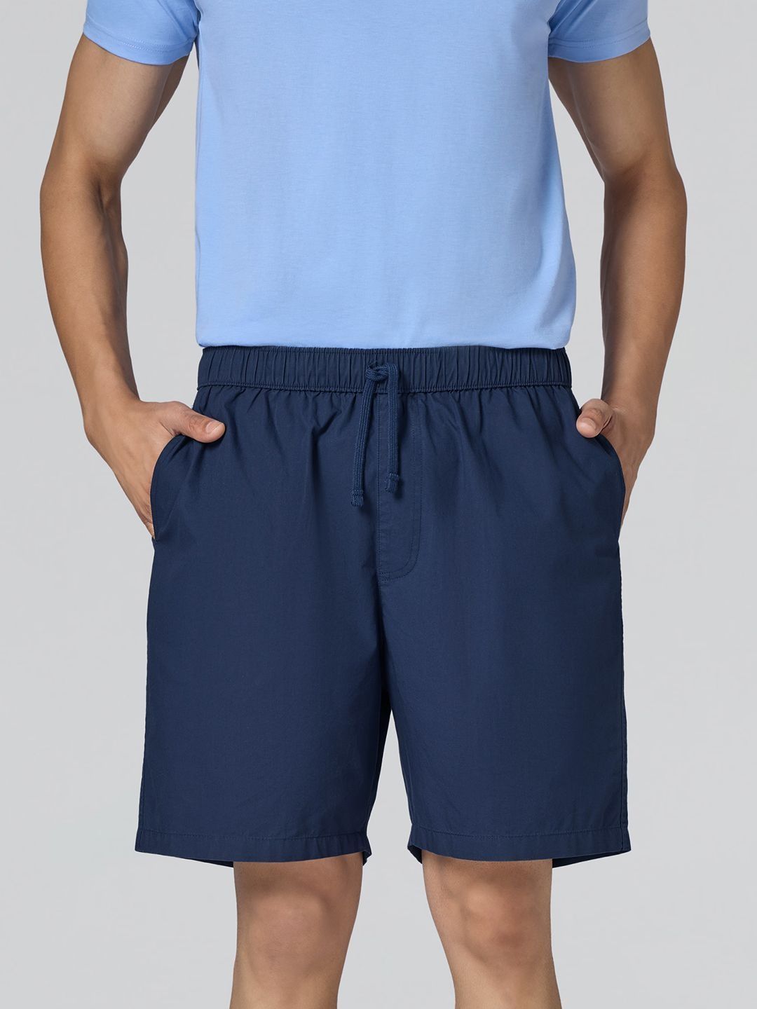 XYXX Zen Men Relaxed Fit Mid-Rise Cotton Solid Lounge Shorts