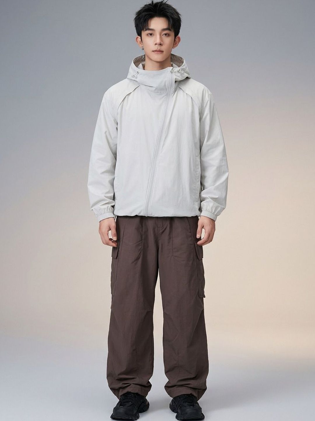 ATELIER REBEL Men Lightweight Outdoor Sporty Jacket