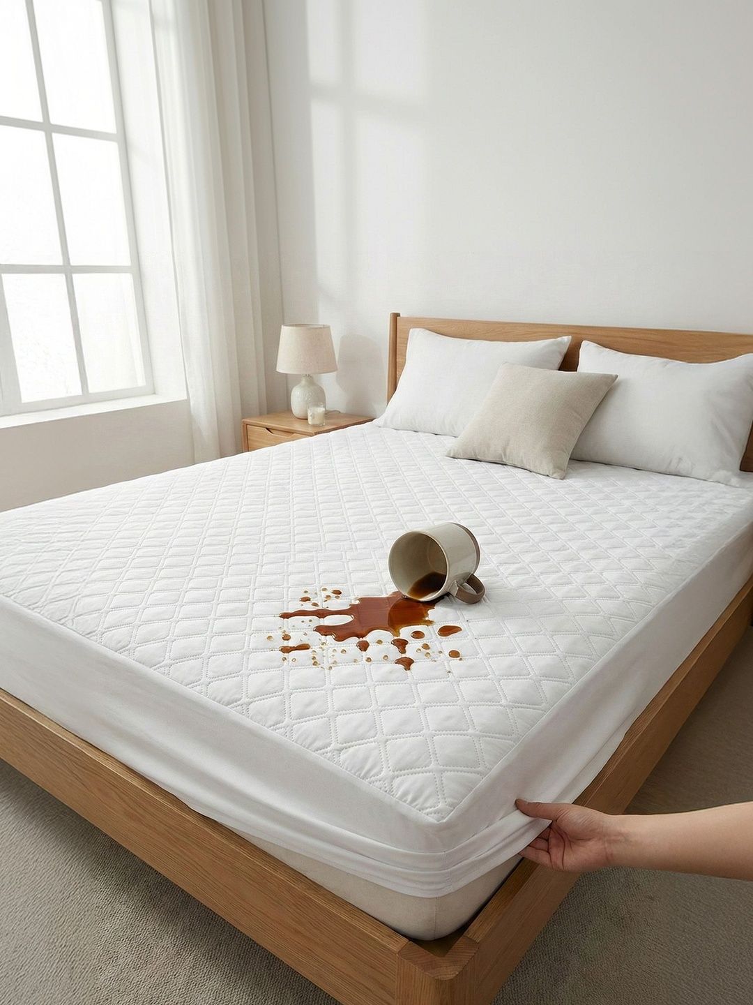 AYKA AYKA White Cotton Water Resistant Mattress Protector