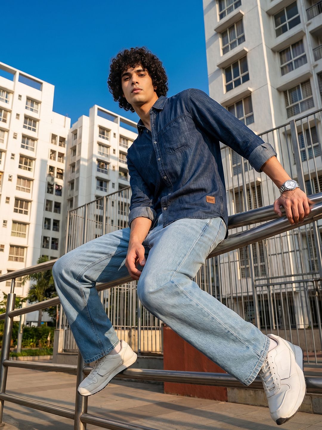 The Roadster Life Co. Spread Collar Relaxed Fit Casual Shirt