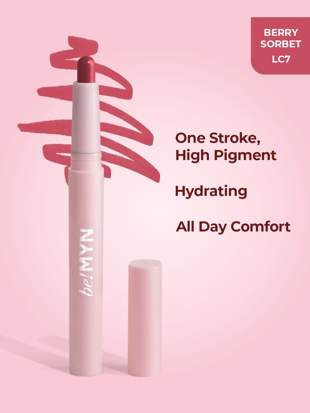 Be!MYN Locked & Loaded Matte Lip Crayon - Berry Sorbet LC7