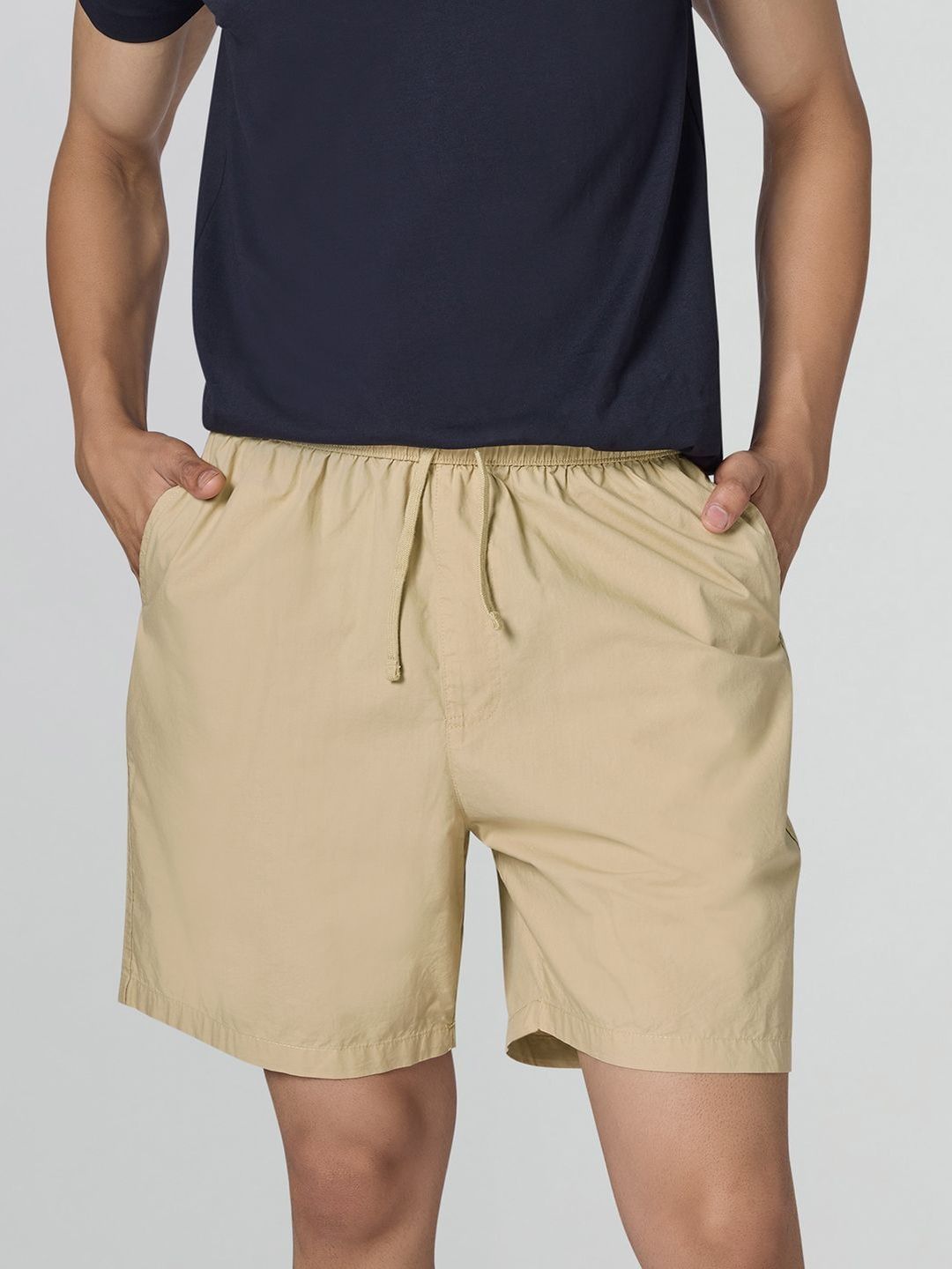 Buy XYXX Zen Men Relaxed Fit Mid-Rise Cotton Solid Lounge Shorts