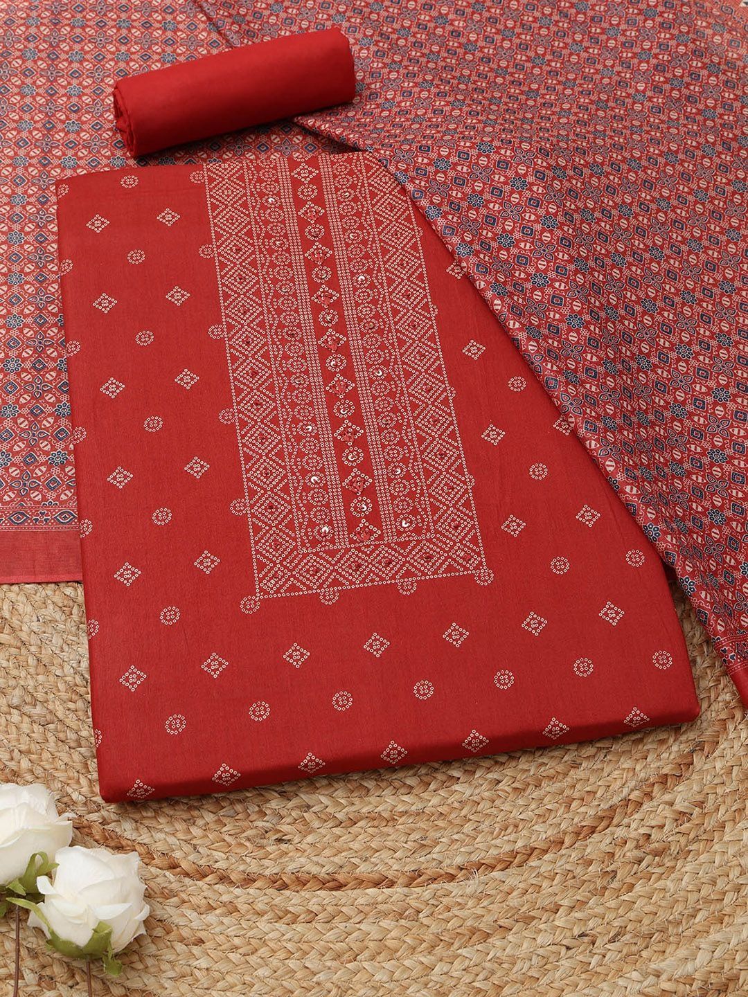 Soch Printed Unstitched Dress Material