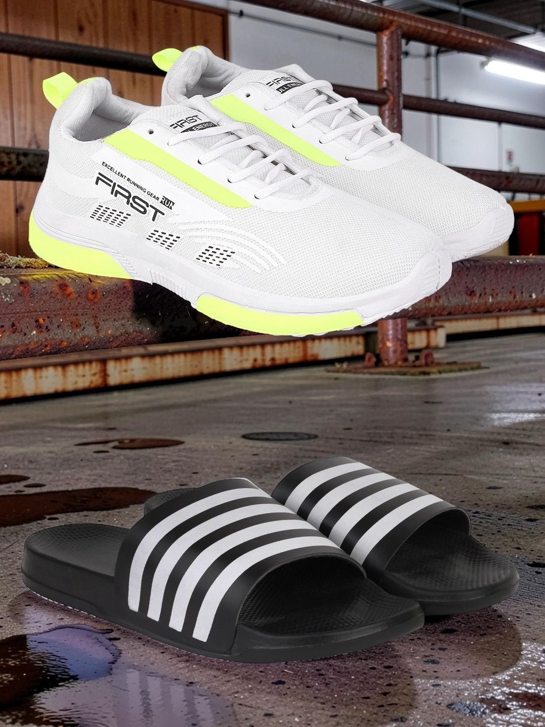 Vortek Men Mesh Running Non-Marking Shoes