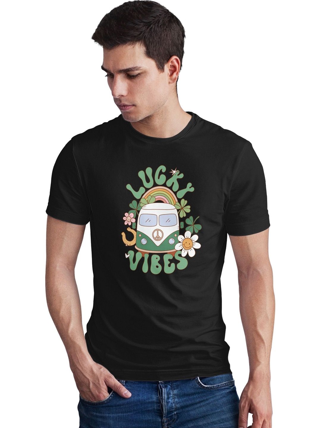 Seekbuylove Men Printed Bio Finish T-shirt