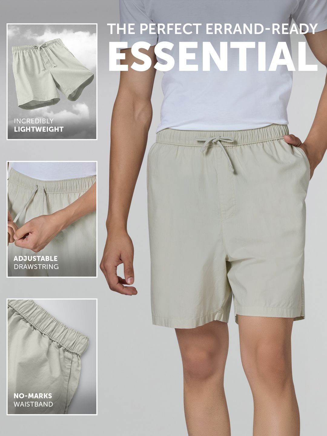 XYXX Zen Men Relaxed Fit Mid-Rise Cotton Solid Lounge Shorts