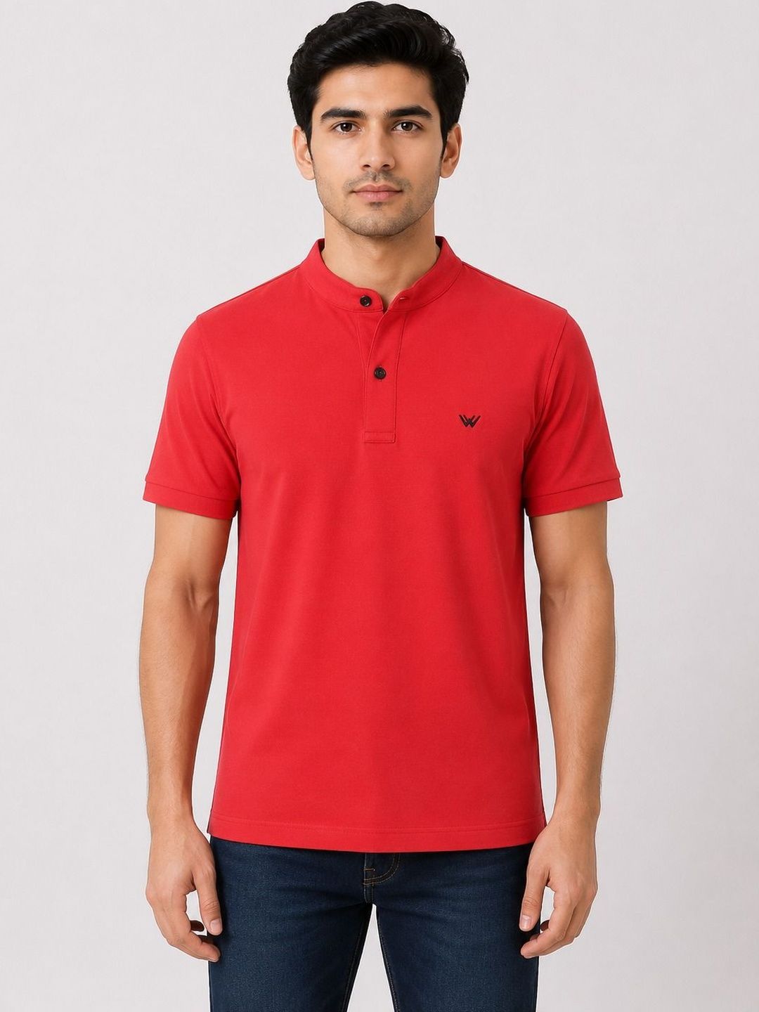 WILD COPS Men Henley Neck T-shirt