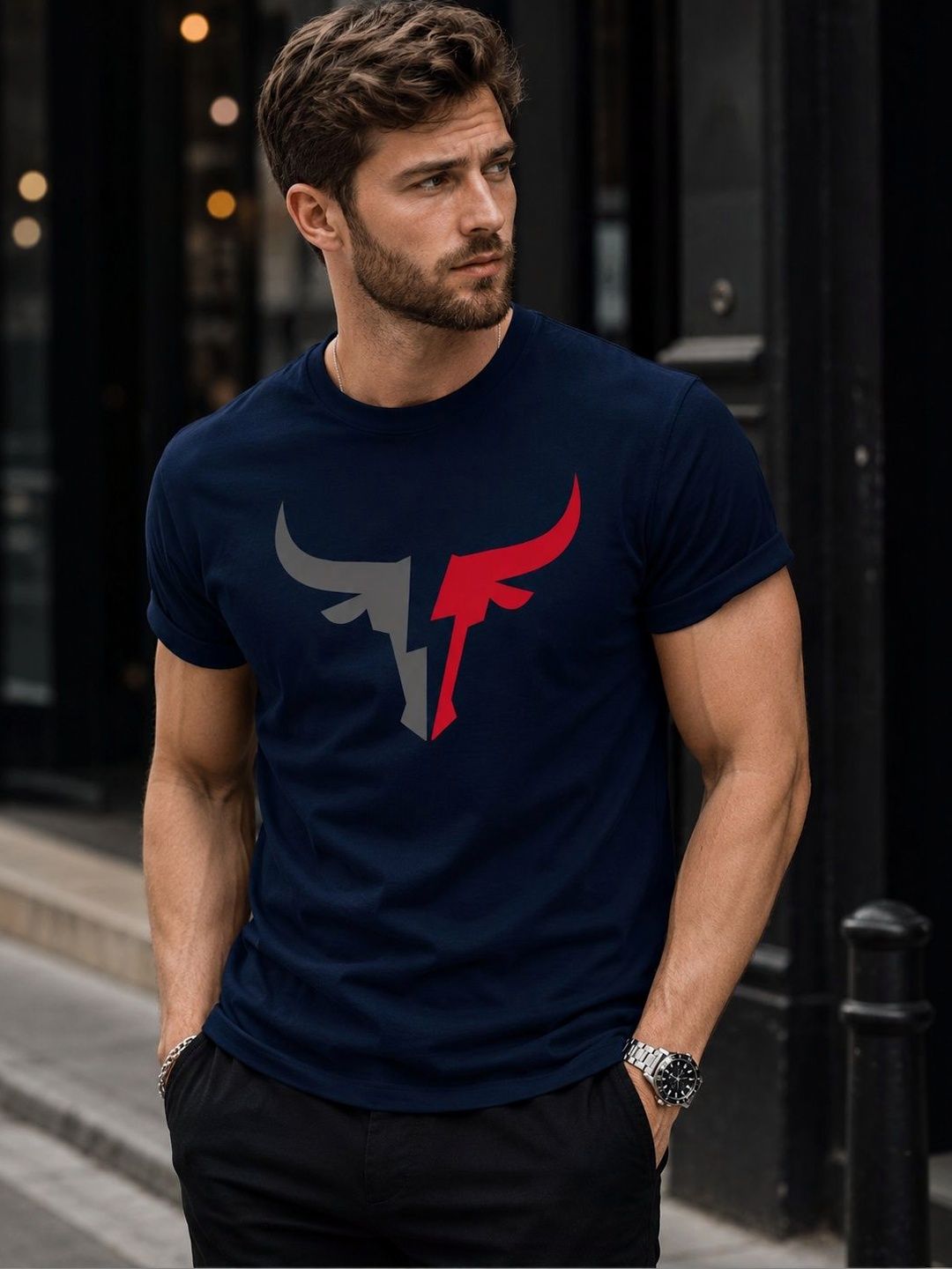 Moda Rapido Men Printed T-shirt