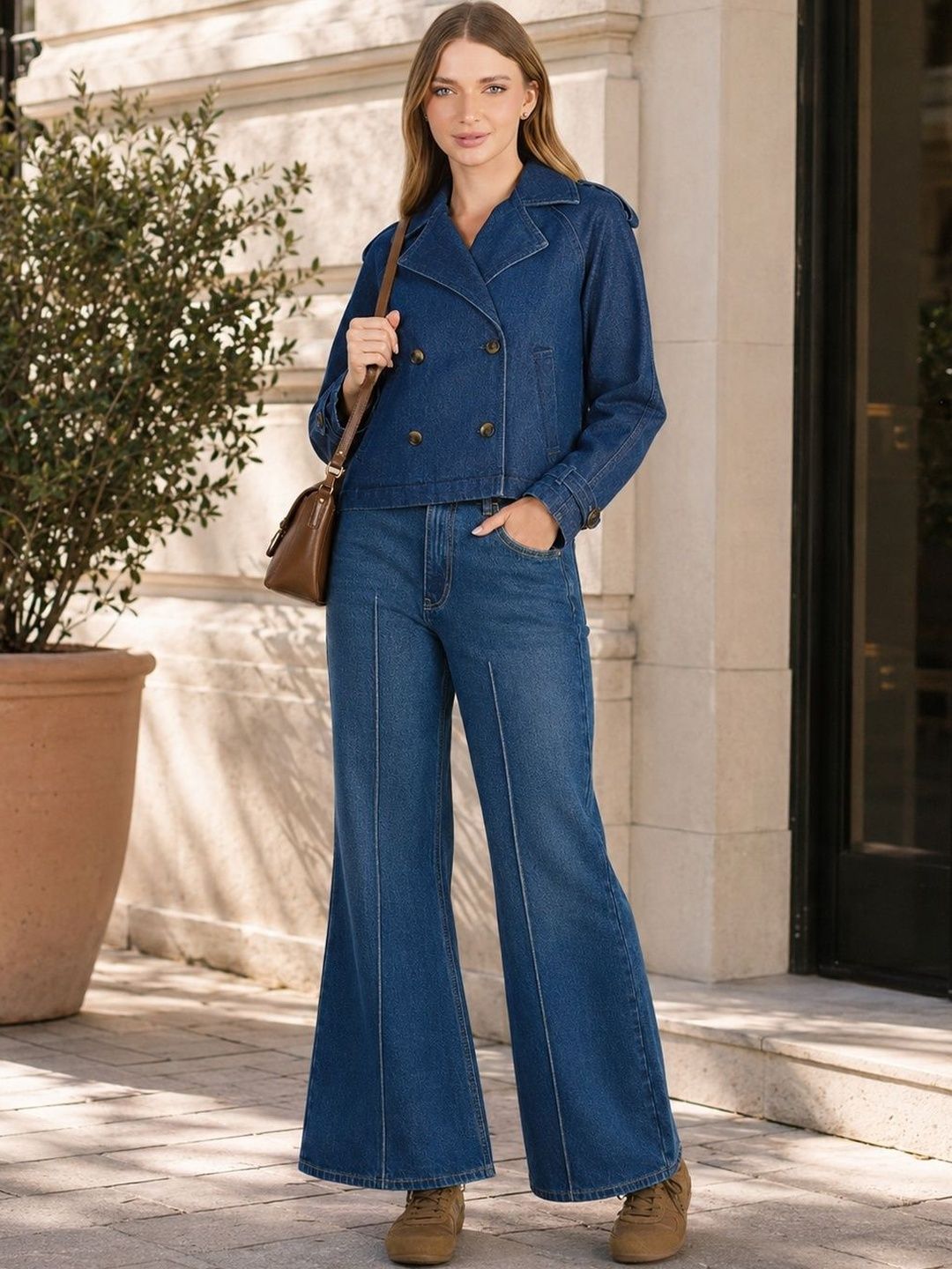 Virgio Women Denim Cotton Blazers
