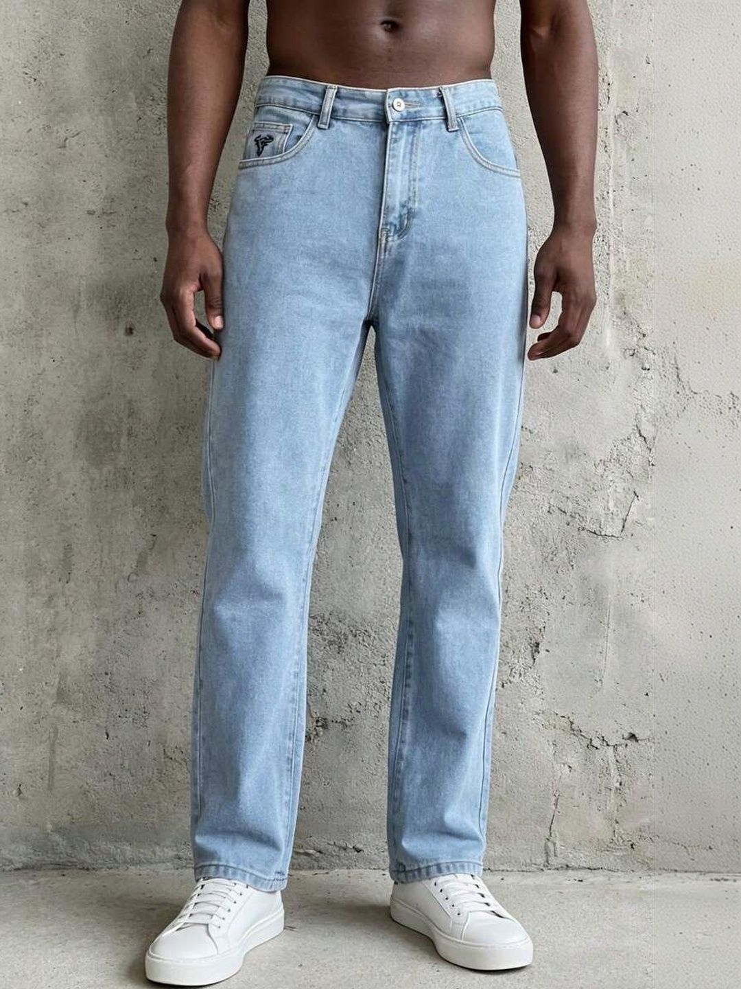 YAMEETFIT Men Jean Straight Fit Mid-Rise Jeans