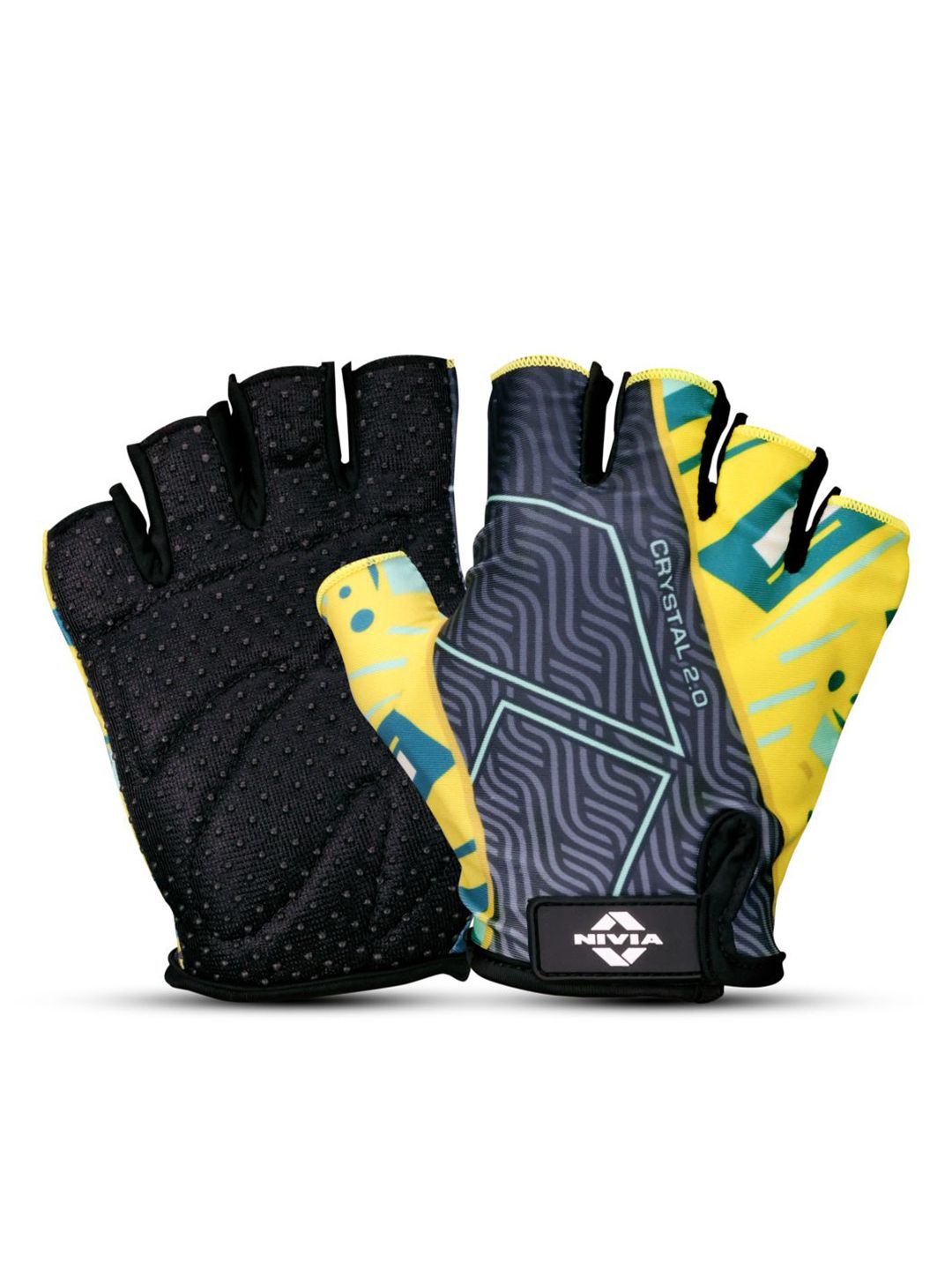NIVIA Unisex Black & Yellow Fitness Gloves