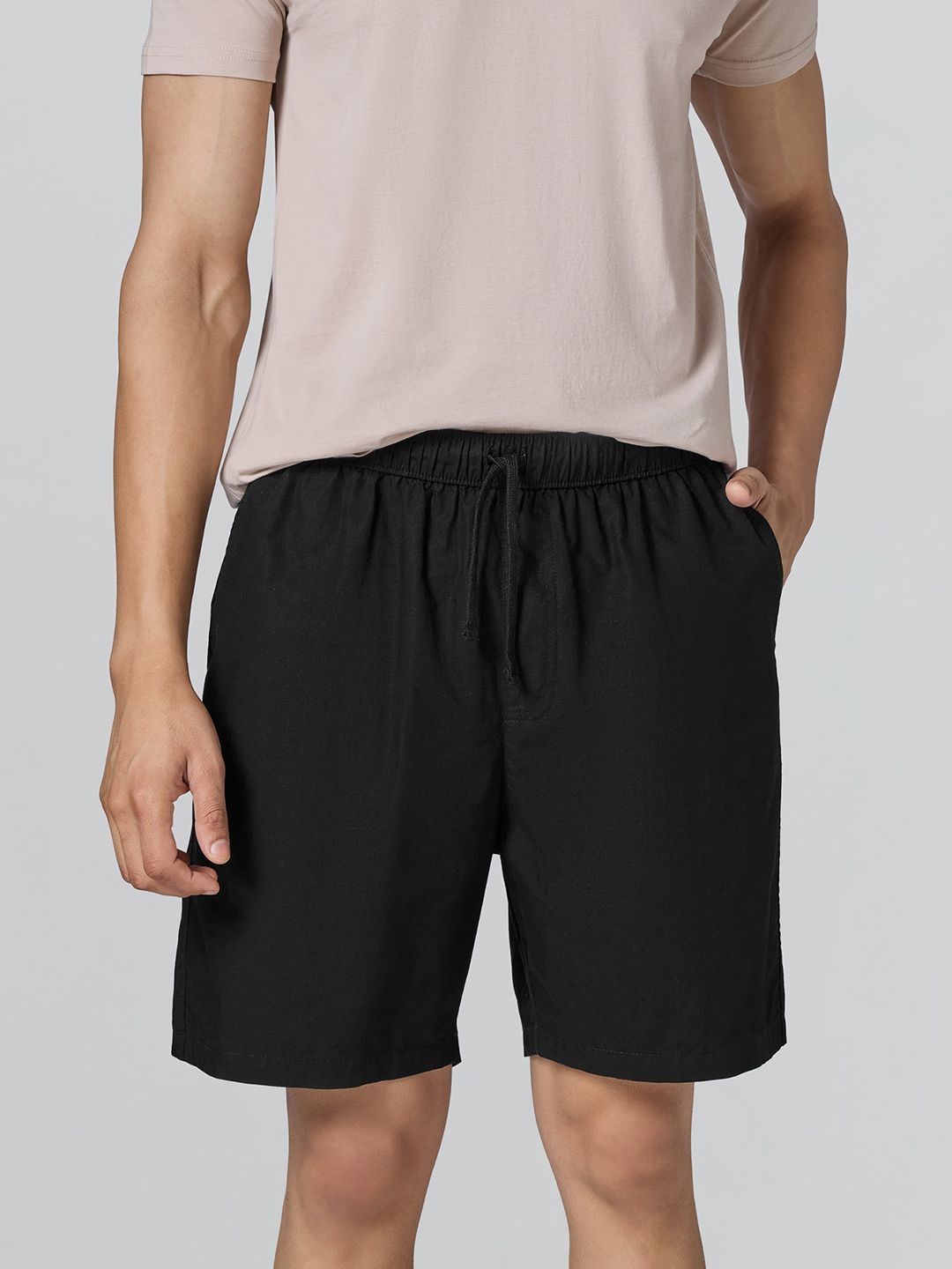 XYXX Zen Men Relaxed Fit Mid-Rise Cotton Solid Lounge Shorts