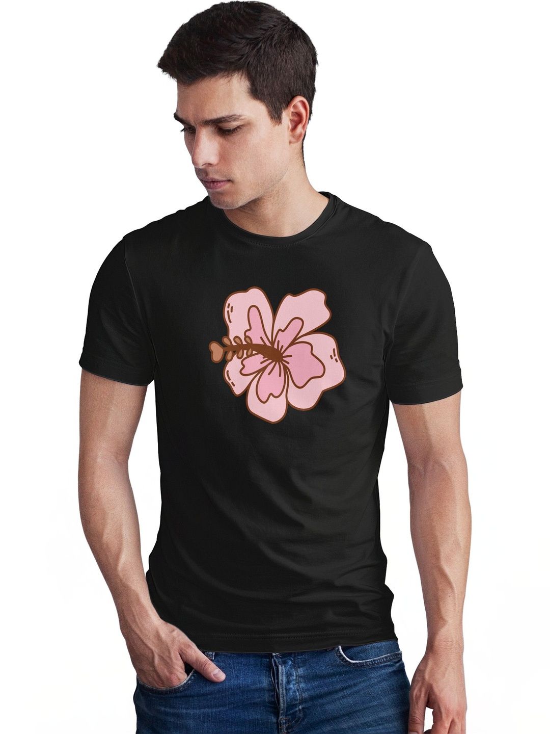 Seekbuylove Men Floral Printed Bio Finish T-shirt
