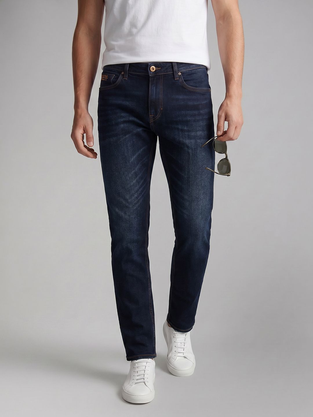 U.S. Polo Assn. Denim Co. Men Slim Fit Light Fade Stretchable Jeans