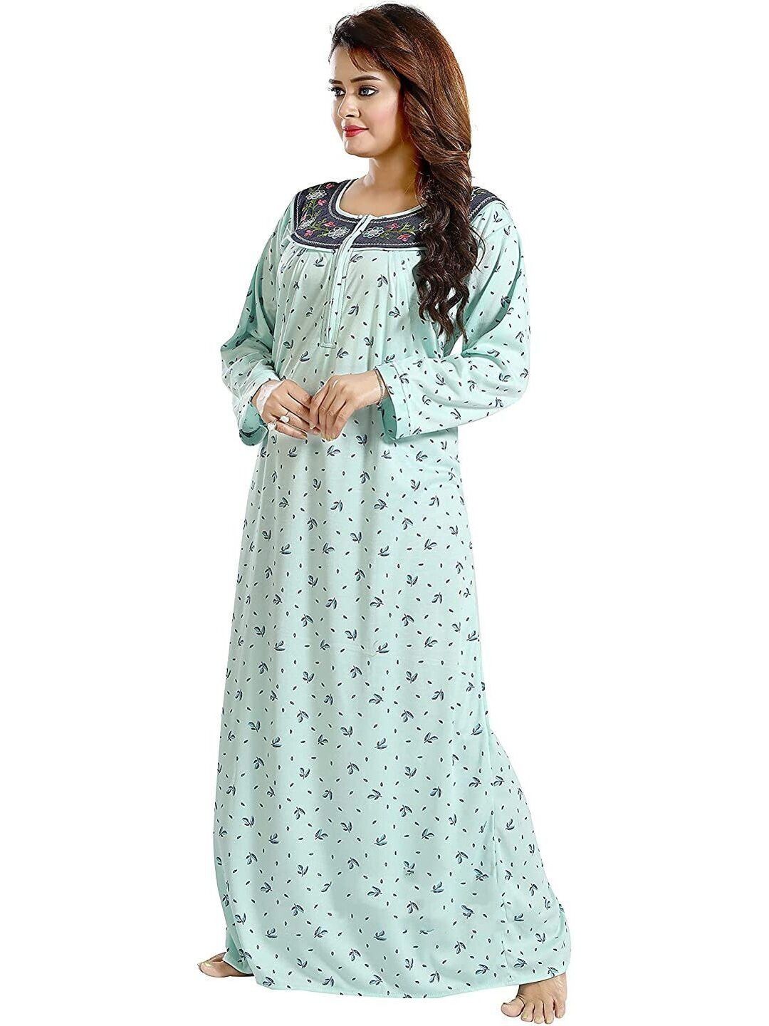 Gutthi Printed Maxi Nightdress