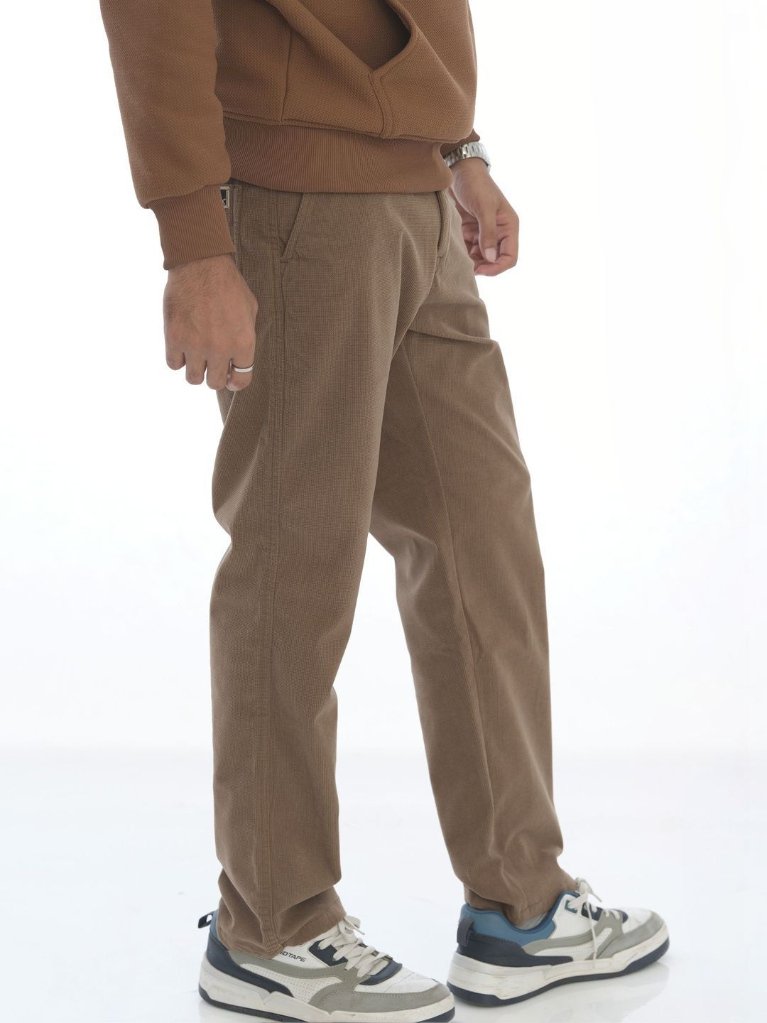 L&C Men Relaxed Easy Wash Corduroy Trousers