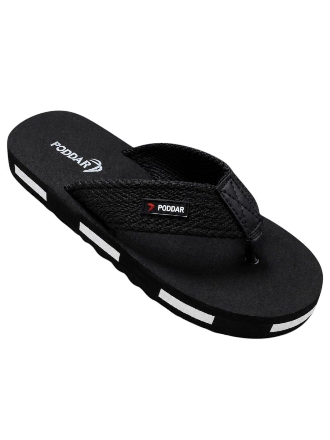 Poddar Men Striped Thong Flip-Flops