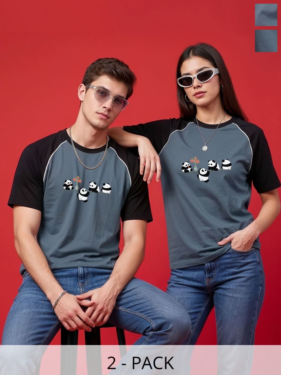BAESD Unisex 2 Printed Twistform T-shirt