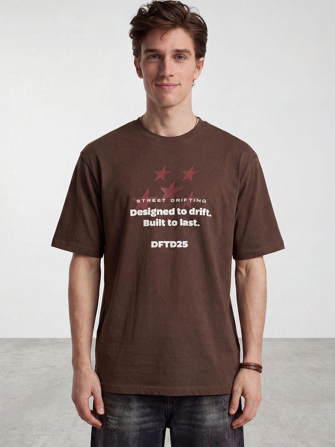 R&B Men Typography Printed T-shirt